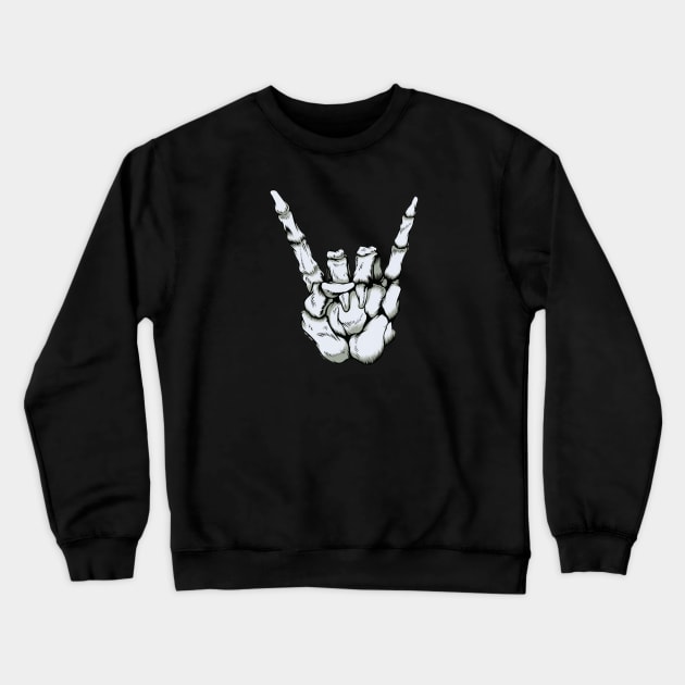 Skeleton Horns Crewneck Sweatshirt by SoCalErich